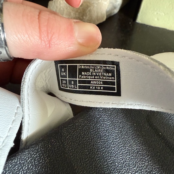 Dr. Martens White Sandals with Black Soles - Picture 5 of 6